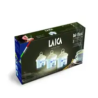 Pack 3 filtros de agua LAICA C3M - Bi-Flux Coffee & Tea, Marrón