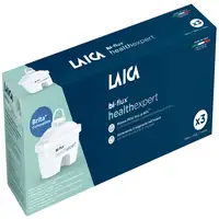 Pack 3 filtros de agua LAICA P3MEU00 - Bi-Flux Healthexpert, Blanco