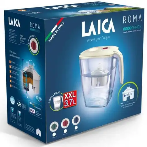 Jarra filtrante LAICA Roma XXL - 3,7 L, Azul