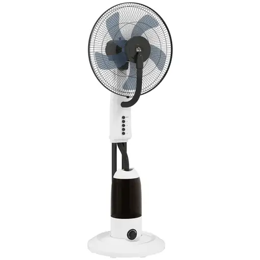 Ventilador Nebulizador Oscilante 90W Tanque 2,8L 3 Velocidades Blanco HOMCOM Ventilador Nebulizador Oscilante 90W Tanque 2,8L 3 Velocidades Blanco HOMCOM