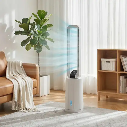 Climatizador Evaporativo 3 en 1 90 W Depósito de 1,7L Blanco HOMCOM