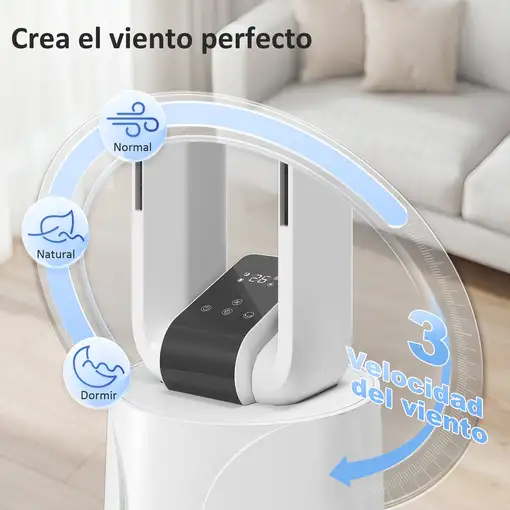 Climatizador Evaporativo 3 en 1 90 W Depósito de 1,7L Blanco HOMCOM