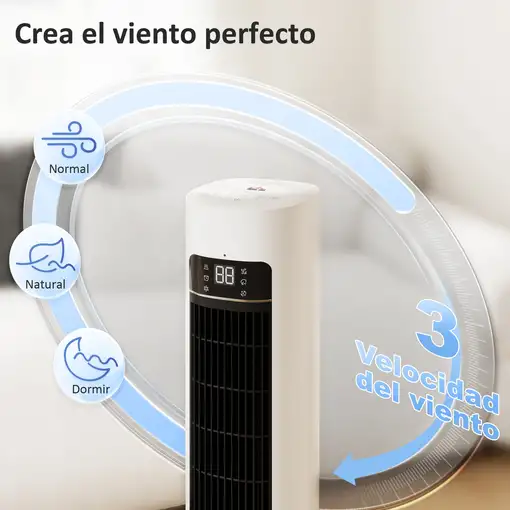 Climatizador Evaporativo de Torre 3 en 1 con Depósito de 3 L Blanco HOMCOM