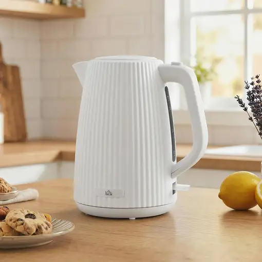 Hervidor Eléctrico 1,7L 2200W con Apagado Automático Crema HOMCOM