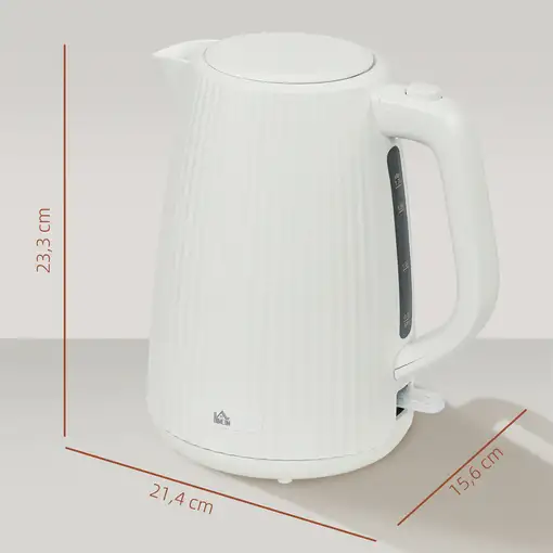 Hervidor Eléctrico 1,7L 2200W con Apagado Automático Crema HOMCOM