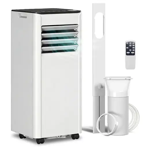 Aire Acondicionado Portátil 7000 BTU 4 en 1 para 26 m² Blanco HOMCOM Aire Acondicionado Portátil 7000 BTU 4 en 1 para 26 m² Blanco HOMCOM