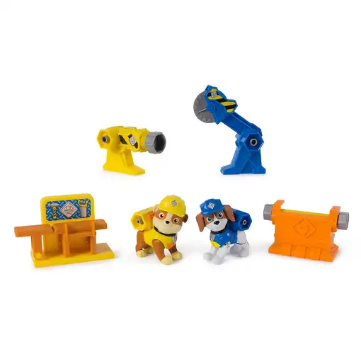 Rubble & Crew - Pack Figuras Rubble Y Wheeler, 2 Herramientas Y 2 Accesorios CONST