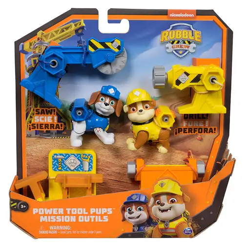 Rubble & Crew - Pack Figuras Rubble Y Wheeler, 2 Herramientas Y 2 Accesorios CONST