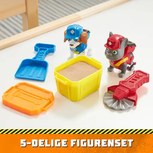 Rubble & Crew - PACK FIGURAS CHARGER Y WHEELER + ARENA MÁGICA KINETIC SAND + ACCES