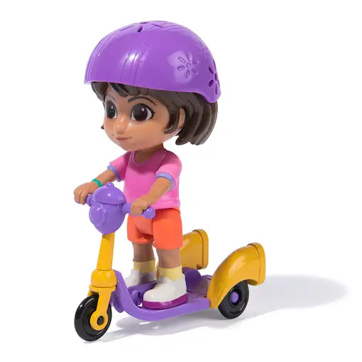 DORA LA EXPLORADORA - Pack de Aventura Dora y Tico: 2 Figuras Articuladas + Patine