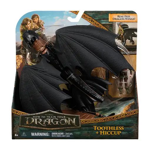 DreamWorks Dragons - Pack Figura Dragón y Vikingo: Desdentao y Hipo de Cómo Entren