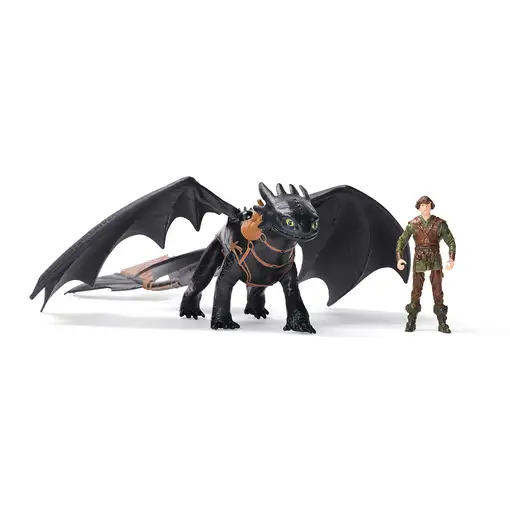 DreamWorks Dragons - Pack Figura Dragón y Vikingo: Desdentao y Hipo de Cómo Entren