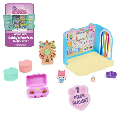 Gabby's Dollhouse , Sala de Baby Box Craft-a-riffic con la figura del gato Bebé Ca