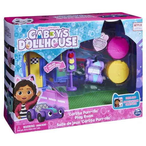 Gabby's Dollhouse , Sala de Baby Box Craft-a-riffic con la figura del gato Bebé Ca