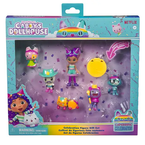 Gabby's Dollhouse LA Casa de Muñecas de Gabby - Pack 6 Figuras Temática Festiva +