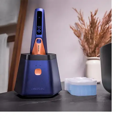 Cecotec PrecisionCare Saphire Pro Máquina de afeitar de rotación Azul, Negro