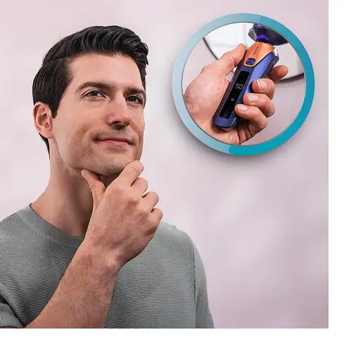 Cecotec PrecisionCare Saphire Pro Máquina de afeitar de rotación Azul, Negro