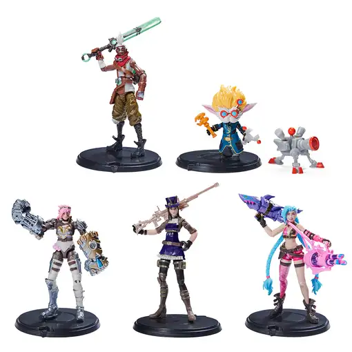 League of Legends , paquete con figuras coleccionables y accesorios de Jinx exclus