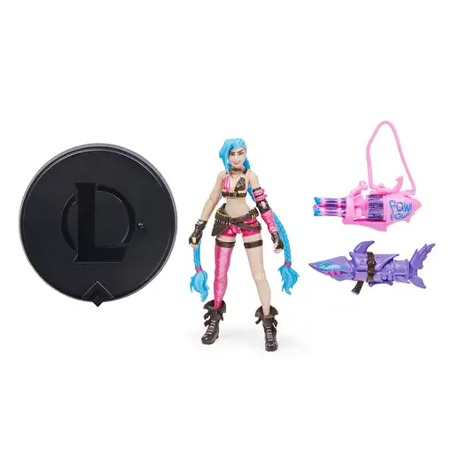 League of Legends , paquete con figuras coleccionables y accesorios de Jinx exclus