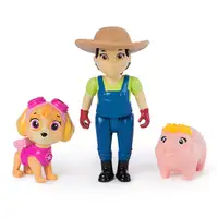 PAW Patrol PATRULLA CANINA - Pack Figura Skye, Granjera Yumi y Cerdito - Patrulla