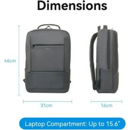 Vention KRNB0 mochila Mochila informal Negro Poliéster