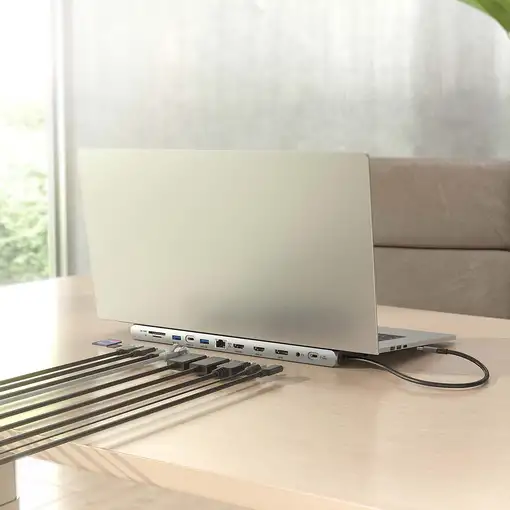 AISENS USB-C Dock 12 en 1, USB-C a 2xHDMI, 1xDisplayPort, 1xRJ45, 3xUSB-A, 1xUSB-C