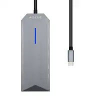 AISENS USB-C Dock 9 en 1, USB-C a 1x HDMI, 1xRJ45, 3x USB, 1x PD, 1x Audio, 1x SD,
