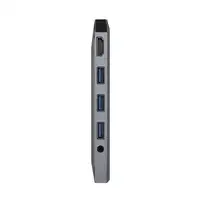 AISENS USB-C Dock 9 en 1, USB-C a 1x HDMI, 1xRJ45, 3x USB, 1x PD, 1x Audio, 1x SD,