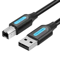 Vention Cable USB 2.0 Impresora COQBJ/ USB Tipo-B Macho - USB Macho/ 5m/ Negro