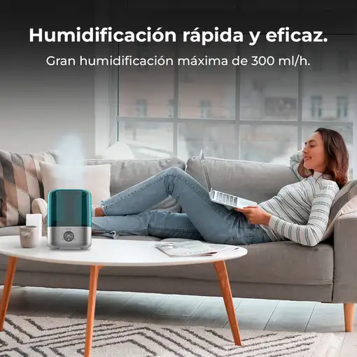 Cecotec Breezecare 2900 Smart humidificador Vapor 4,5 L Negro, Blanco, Verde 30 W