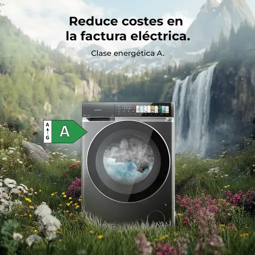 Lavadora carga frontal 10 kg 1400 RPM Acero A01_EU01_104032 CECOTEC