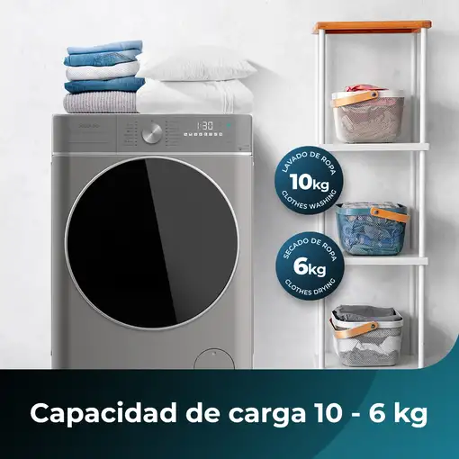 Cecotec Lavadora secadora Lavadora secadora Bolero Wash&Dry 10680 Inverter Steel B