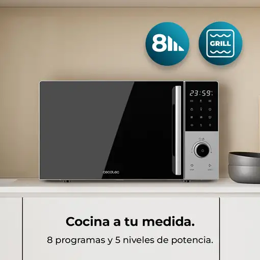 Cecotec Proclean 2500 Negro, Gris Solo microondas Encimera 25 L 850 W
