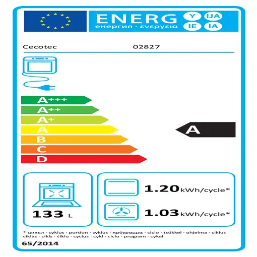 Horno 133 L Acero inoxidable 02827 CECOTEC