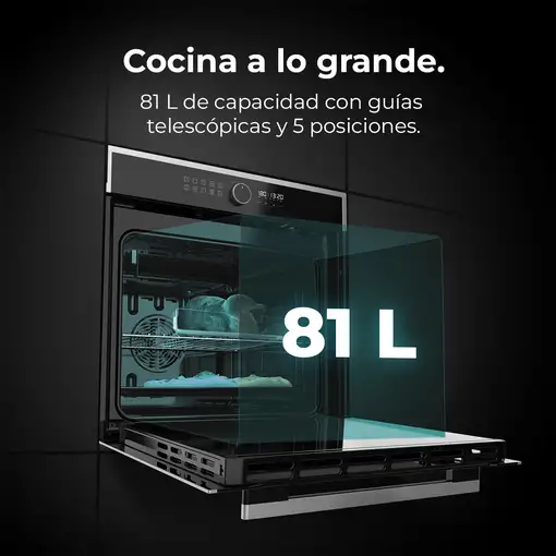 Horno 81 L Acero inoxidable 02813 CECOTEC