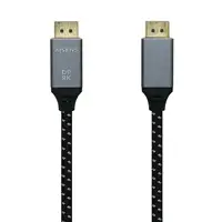 AISENS Cable Displayport V1.4 8k@60hz, DP/M-DP/M, Gris/Negro, 1.0m