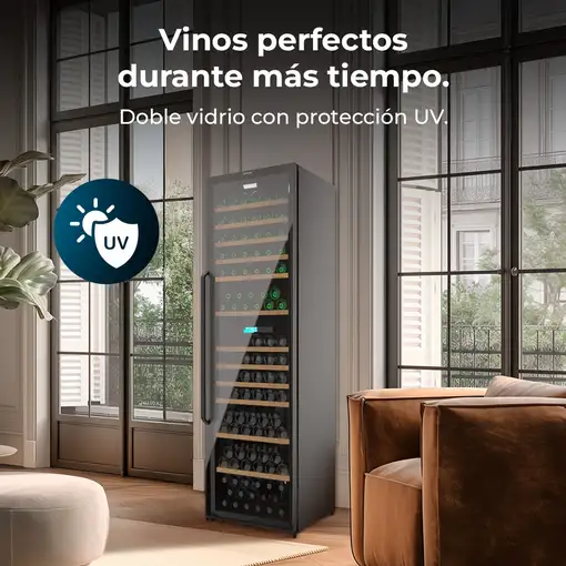Cecotec Bolero GrandSommelier Duo 176000 Nevera de vino Integrado Negro 176