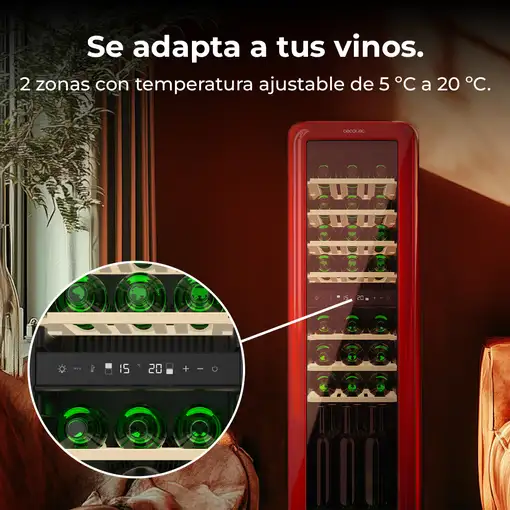 Cecotec Bolero GrandSommelier Origin Duo 30 Hit Red Nevera de vino Independiente R