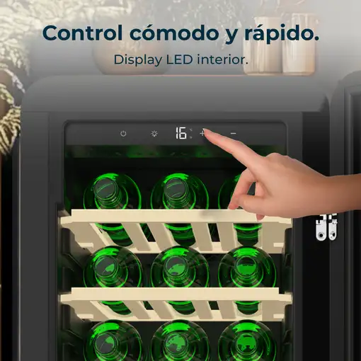 Cecotec Bolero GrandSommelier Origin 24 Hit Black Nevera de vino Independiente Neg