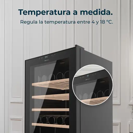 Cecotec Vinoteca Bolero GrandSommelier 4850 Black Compressor