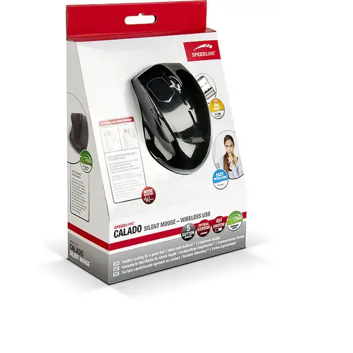 SPEEDLINK CALADO ratón Oficina mano derecha RF inalámbrico 1600 DPI