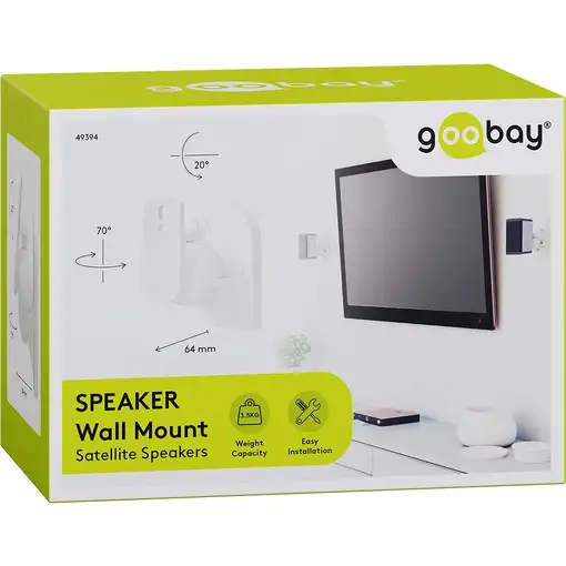 Goobay 49394 soporte de altavoz Pared Acrilonitrilo butadieno estireno (ABS)