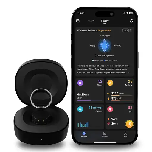 RingConn Gen 2 No Anillo inteligente rastreador de actividad IP68 Oro