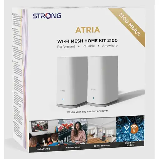 Strong ATRIA Wi-Fi Mesh Home Kit 2100 Doble banda (2,4 GHz / 5 GHz) Wi-Fi 5 (802.1