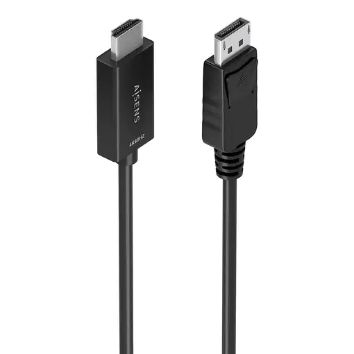 AISENS Cable conversor DisplayPort a HDMI 4K@60Hz, DP/M-HDMI/M, Negro, 3.0m