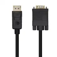 AISENS Cable Conversor DisplayPort A VGA, DP/M-VGA/M, Negro, 3.0m