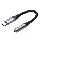 Vention BGJHA cable de audio 0,1 m 3,5mm USB Tipo C Negro, Gris