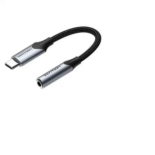 Vention BGJHA cable de audio 0,1 m 3,5mm USB Tipo C Negro, Gris