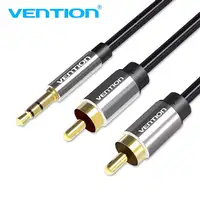 Vention BCFB cable de audio 5 m 3,5mm 2 x RCA Negro, Gris