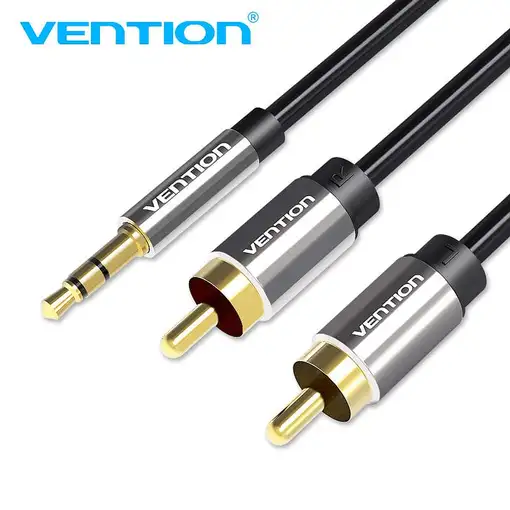 Vention BCFB cable de audio 5 m 3,5mm 2 x RCA Negro, Gris